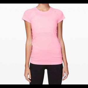Pink Lululemon Swiftly Tech Short-sleeve (Size 4)